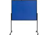 Legamaster PREMIUM mobiles Multiboard XL, Pinnboard und Whiteboard, mit Rollen, B 1200 x H 1500 mm, blau, inkl. Klick-Papierhaken