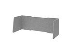 Akustik-Trennwand, für 1800 mm breite Schreibtische, Schallabsorberklasse C, Kabelführung, B 1740 x T 650 x H 605 mm, Schallschutzvlies, grau-meliert