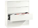 Hängeregistraturschrank ASISTO C 3000, 4 Schubladen, 3-bahnig, B 1200 mm, weiss/weiss