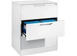 Hängeregistraturschrank ASISTO C 3000, 3 Schubladen, 2-bahnig, B 800 mm, weiss/weiss
