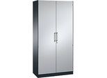 Flügeltürenschrank ASISTO C 3000, 5 Ordnerhöhen, B 1000 mm, anthrazit/alusilber