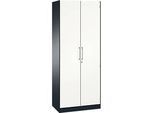 Flügeltürenschrank ASISTO C 3000, 5 Ordnerhöhen, B 800 mm, anthrazit/weiss