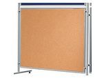 Franken Stellwandtafel ECO beidseitig, Kork/Kork, Aluminiumrahmen, 1500x1200 mm
