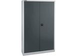 Schäfer Shop Select Materialschrank MS 2412, H 1935 mm, Leergehäuse, weissaluminium RAL 9006// RAL 7016 anthrazitgrau