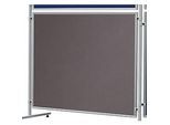 Franken Stellwandtafel ECO beidseitig Filz, grau, Aluminiumrahmen, 1500x1200 mm