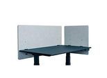 Schreibtisch-Trennwand Luxor, Klammerbefestigung, Schalldämpfung bis 85 %, ca. 3 kg, B 600 x T 20 x H 600 mm, PET & Stahl, hellgrau