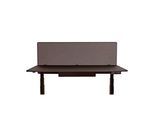 Schreibtisch-Trennwand Luxor, für Plattenstärke bis 40 mm, Klammerbefestigung, B 1600 x T 20 x H 600 mm, ca. 9 kg, recycelte Materialien, schiefergrau