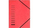 PAGNA Eckspannmappe, DIN A4, Gummizugverschluss, einzeln, rot