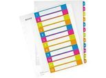 LEITZ® Kunststoffregister Wow, Zahlen 1-12, A4 Überbreite, PC-beschriftbar,einzeln