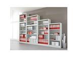 SCHÄFER Regal Archivo Color, 2400 x 1200 mm, 6 OH, 2er-Aufsatzschrank