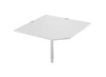 Schäfer Shop Select Systemwinkelplatte, CAD, Fuss, B 1000 x T 1000 mm, lichtgrau/weissalu