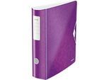 LEITZ® Ordner Active WOW, DIN A4, Rückenbreite 82 mm, violett