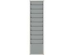 Werkstattplaner Eichner, 1-bahnig, 10 Schienen, für bis zu 10 Auftragstaschen des Formates A4, B 315 x H 1282 mm, Kunststoff, grau