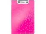 LEITZ® Klemmmappe Active Wow, DIN A4, PP, mit Klemmbügel, pink