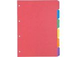 Kartonregister Schäfer Shop Select, 5er Pack, 4-fach Lochung, 160 g/qm Recyclingkarton, 6-teilig