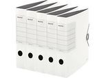 LEITZ® Qualitätsordner SOLID, DIN A4, Rückenbreite 62 mm, 5 Stück, weiss