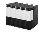 LEITZ® Qualitätsordner SOLID, DIN A4, Rückenbreite 82 mm, 5 Stück, schwarz