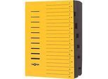PAGNA Ordnungsmappe, für DIN A4, 7 Fächer, Pressspan, einzeln, gelb