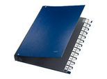 LEITZ® Pultordner, für DIN A4, alphabetisch, 26 Fächer, Graupappe, blau