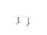 Schäfer Shop Select Besprechungstisch Planova Basic, Rechteck, T-Fuss, B 1600 x T 800 x H 717 mm, weiss/weissaluminium RAL 9006