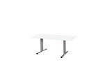 Schäfer Shop Select Besprechungstisch Planova Basic, Rechteck, T-Fuss, B 1600 x T 800 x H 717 mm, weiss/weissaluminium RAL 9006