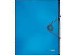 LEITZ® Dokumentenmappe Solid, DIN A4, 3 Schutzkappen, 6 Fächer, PP, hellblau