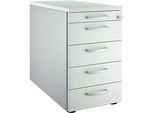 Schäfer Shop Genius Standcontainer 13333, mit Griff rund, B 435 x H 717 mm, lichtgrau/weissalu