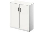 Schäfer Shop Genius Flügeltürenschrank TETRIS SOLID, 3 OH, B 800 mm, abschliessbar, mit Abdeckplatte, weiss/weissalu