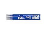 Ersatzminen PILOT, für Tintenroller FriXion, 0,4 mm Strichstärke, radierbar, 3 Stück, blau