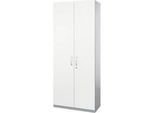 Schäfer Shop Genius Flügeltürenschrank TETRIS SOLID, Stahlkorpus, 5 OH, B 1000 mm, abschliessbar, weiss/weissalu