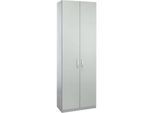 Schäfer Shop Genius Flügeltürenschrank TETRIS SOLID, Stahlkorpus, 6 OH, B 800 mm, abschliessbar, lichtgrau/weissalu