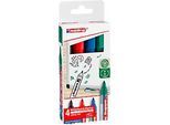 edding 360 Whiteboard Marker, farbsortiert, 4er Set, Rundspitze