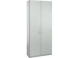Schäfer Shop Genius Flügeltürenschrank TETRIS SOLID, Stahlkorpus, 6 OH, B 1000 mm, abschliessbar, lichtgrau/weissalu