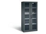 C+P Akkuladeschrank Basic mit Sichtfenster aus Acrylglas, H 1950 x B 930 x T 500 mm, Anthrazit