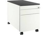 Schäfer Shop Select Rollcontainer 126, 3 Schübe, mit Griffnut, weiss/graphit