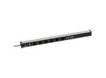 Steckdosenleiste 836/3, 6-fach, 2 x CAT6A, 2 x USB A, An/Aus-Schalter, 4,5 m langes Kabel, 16 A/250 V, B 836 x T 42 x H 52 mm, Aluminium