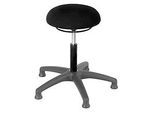 Drehhocker ASSISTENT, mit Gleitern, Sitz Stoff