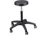Drehhocker ASSISTENT, mit Rollen, Sitz PU-Schaum
