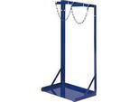 Gasflaschenständer Rollcart Transportsysteme, für 2 Flaschen mit Volumen 40-50 l & Ø 210-250 mm, bis 200 kg, Kettensicherung, Stahl, blau