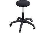Drehhocker ASSISTENT, mit Rollen, Sitz Stoff