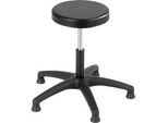 Drehhocker ASSISTENT, mit Gleitern, Sitz PU-Schaum