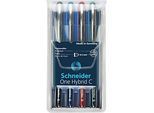 Schneider Tintenroller One Hybrid C, farbsortiert im 4er Etui