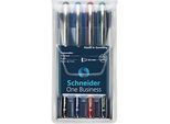 Schneider Tintenroller One Business, farbsortiert im 4er Etui
