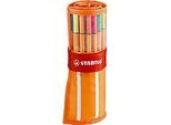 STABILO® Fineliner Point 88, 0,4 mm, farbsortiert, Nylon-Etui à 30 Stück