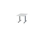 Schäfer Shop Select Besprechungstisch Planova Basic, Quadrat, T-Fuss, B 1000 x T 1000 x H 717 mm, lichtgrau/weissaluminium RAL 9006