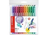 Stabilo Filzstifte pointMax, 24 Farben, Strichstärke 0,8 mm, im Etui