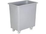 Rechteckbehälter, Kunststoff, fahrbar, 135 l, grau