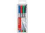 Folienschreiber OHPen universal, non-permanent - im 4er-Etui, 0,7 mm