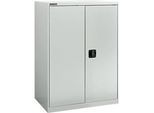 Flügeltürenschrank Schäfer Shop Select MS-i 12408, Stahlblech, B 800 x T 400 x H 1215 mm, 3 OH, Lichtgrau, bis 150 kg