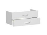 Schubladeneinsatz ALICANTE, 2 Schübe = 1 Set, B 800 x T 400 x H 384 mm, lichtgrau